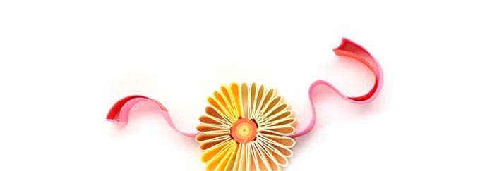 Big Bash Events icon of a flower, quilled 3-dimensional ar