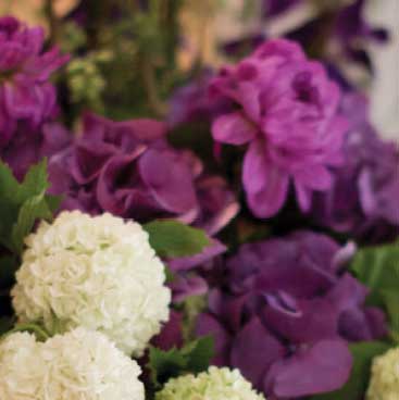 Purple detail of floral arraignment from a wine tasting bridal shower; Boston Event Planner, Boston Event Planning, Boston Event Stylist, Boston Event Styling